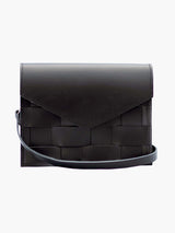 Näver Mini Shoulder Bag in Black Leather