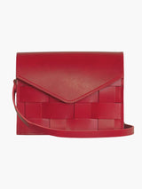 Näver Mini Shoulder Bag in Red Leather