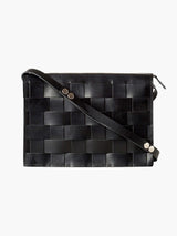 Näver Small Shoulder Bag in Black Leather