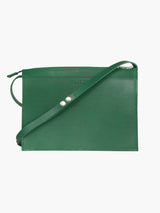 Näver Small Shoulder Bag in Green Leather