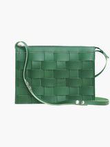 Näver Small Shoulder Bag in Green Leather