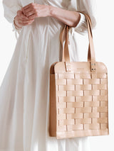 Näver Big Shoulder Tote Bag in Natural Leather