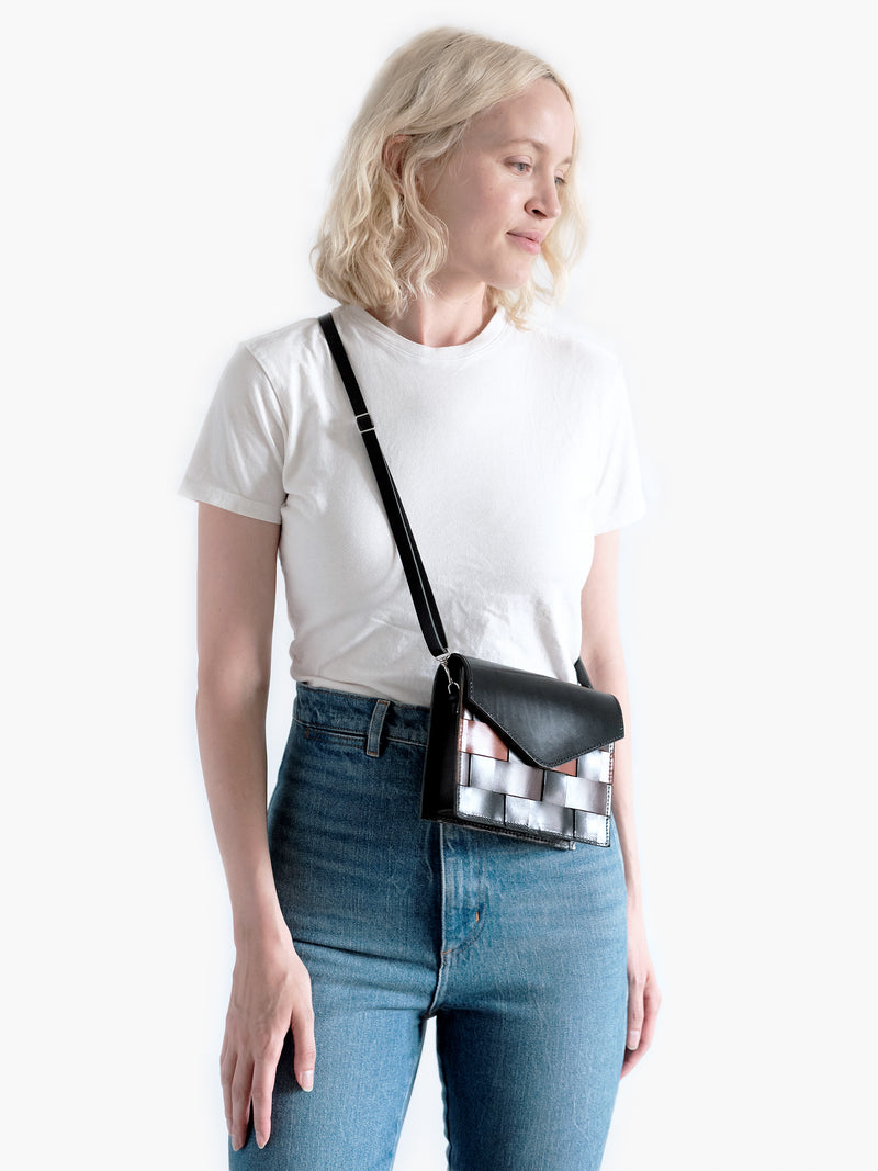 Näver Mini Shoulder Bag in Multi Leather