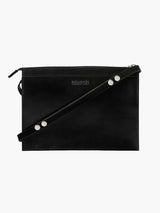 Näver Small Shoulder Bag in Black Leather